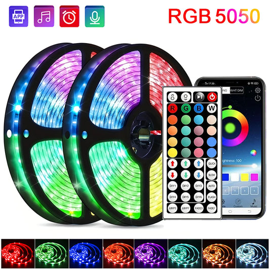 Led Lights for Room RGB 5050 Led Strip Color Changing RGB Tape Lights for Home Party Decoration TV Backlight Ribbon